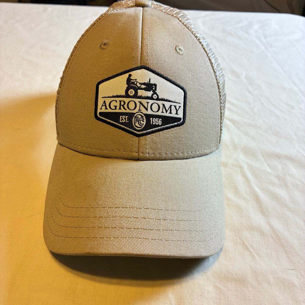 Agronomy Est 1956 Pukka Trucker Hat Tan Mesh Flexfit Agriculture Farm Cap